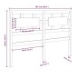 Testiera per Letto Bianca 205,5x4x100 cm Legno Massello di Pino Testiera per Letto Bianca 205,5x4x100 cm Legno Massello di Pino