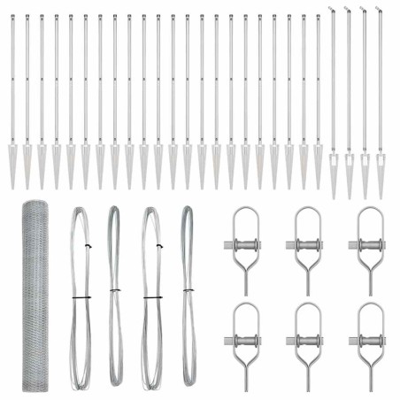 Recinzione Esagonale vidaXL 1.2x50 m Acciaio Zincato