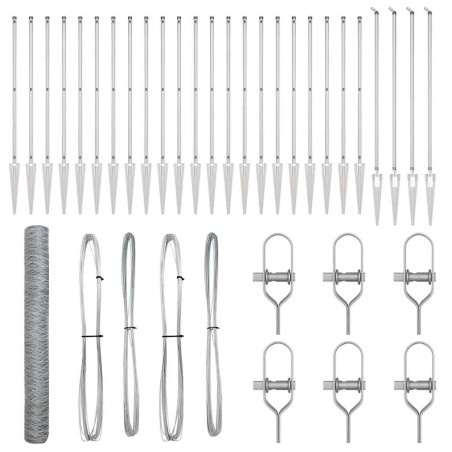 Recinzione Esagonale vidaXL 1,2x50 m Acciaio Galvanizzato