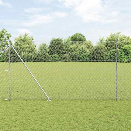Recinzione Hexagon 1.6x50 m Acciaio Zincato vidaXL