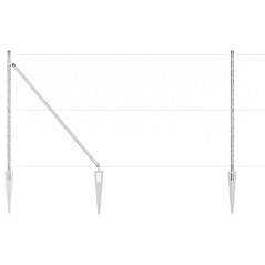 Recinto Esagonale vidaXL 1.4x100 m Acciaio Zincato