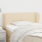 Testiera ad Orecchio Crema 93x23x78/88 cm in Tessuto Testiera ad Orecchio Crema 93x23x78/88 cm in Tessuto
