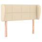 Testiera ad Orecchio Crema 93x23x78/88 cm in Tessuto Testiera ad Orecchio Crema 93x23x78/88 cm in Tessuto