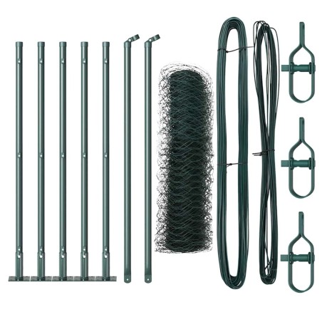 Recinzione Esagonale vidaXL Verde 0.4x10 m Acciaio