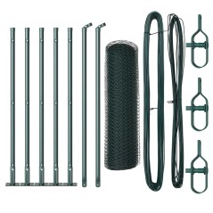 Recinzione Esagonale vidaXL Verde 0.5x10 m Acciaio