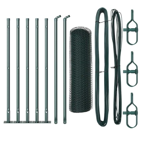 Recinzione Esagonale vidaXL Verde 0.5x10 m Acciaio