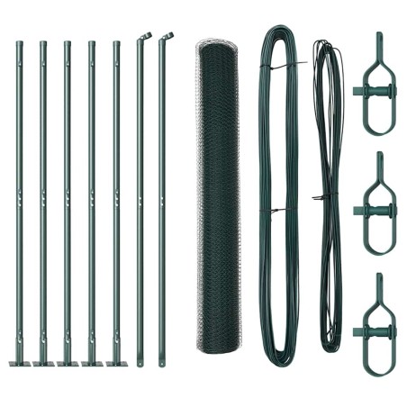 Recinzione Esagonale vidaXL Verde 1x10 m Acciaio