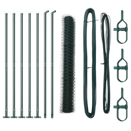 Recinzione Esagonale vidaXL Verde 1x10 m Acciaio