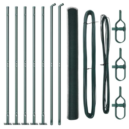 Recinzione Esagonale Verde 1.4x10 m Acciaio
