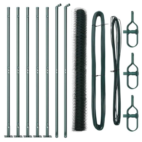 Recinzione Esagonale vidaXL Verde 1.4x10 m Acciaio