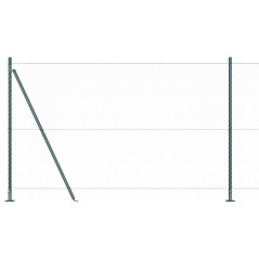 Recinzione Esagonale Verde 1.6x10 m in Acciaio vidaXL
