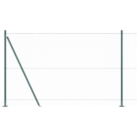 Recinzione Esagonale Verde 1.6x10 m in Acciaio vidaXL