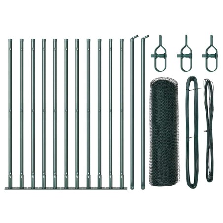vidaXL Set di Recinzioni Verde Foresta 25 x 0.5 m