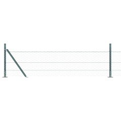 vidaXL Set di Recinzione Verde foresta 25 x 0,5 m Metallo