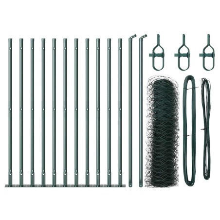 Recinzione Esagonale vidaXL Verde 0,6x25 m Acciaio