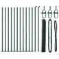 vidaXL Set di Recinzione Verde Foresta 25 x 1 m (maglia 36 mm) Acciaio