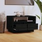 Mobile Porta TV Nero 60x35x37 cm in Legno Massello di Pino Mobile Porta TV Nero 60x35x37 cm in Legno Massello di Pino