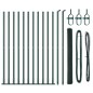 vidaXL Set di Recinzione Verde 25 x 1,5 m (rete da 13 mm) Metallo, PVC vidaXL Set di Recinzione Verde 25 x 1,5 m (rete da 13 mm) Metallo, PVC