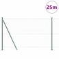 vidaXL Set di recinzione Verde 25 x 1.5 m Metallo