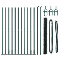 vidaXL Set di Recinzione Verde 25 x 1.5 m (maglia 50 mm)