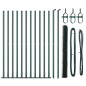 vidaXL Set di Recinzione Verde 25 x 1.5 m (maglia 50 mm)