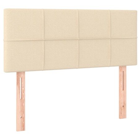 Testiera Crema 90x5x78/88 cm in Tessuto