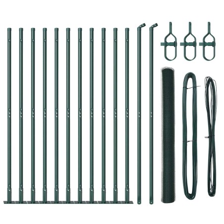 Recinzione Esagonale vidaXL Verde 1.6x25 m Acciaio