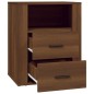 Comodino Rovere Marrone 50x36x60 cm Legno Multistrato Comodino Rovere Marrone 50x36x60 cm Legno Multistrato