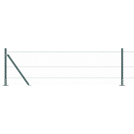Recinzione Esagonale vidaXL Verde 0.6x50 m Acciaio