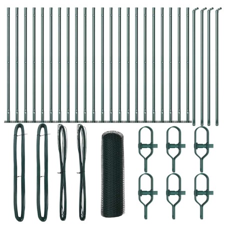 Recinzione Esagonale vidaXL Verde 1x50 m Acciaio