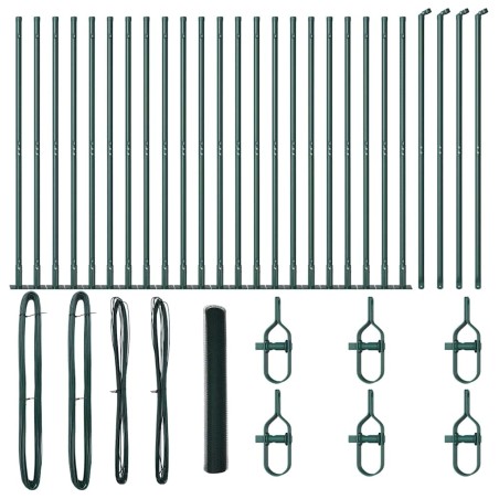 Recinzione Esagonale vidaXL Verde 1,2x50 m Acciaio