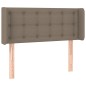 Testiera ad Orecchio Tortora 93x16x78/88 cm in Tessuto