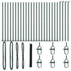 Recinzione Esagonale vidaXL Verde 1,6x50 m Acciaio
