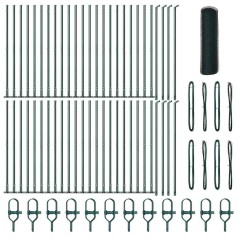 vidaXL Recinzione Esagonale Verde 1x100 m Acciaio
