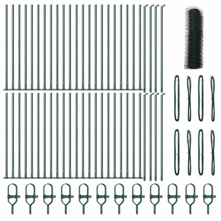 Recinzione Esagonale vidaXL Verde 1x100 m Acciaio