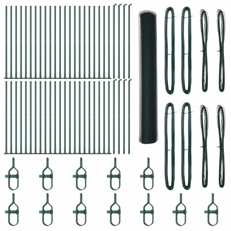 Recinzione Esagonale vidaXL Verde 1.2x100 m Acciaio