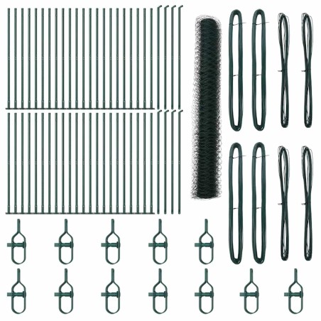 Recinzione esagonale vidaXL Verde 1,2x100 m Acciaio