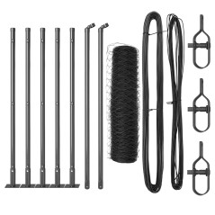 Recinto Esagonale vidaXL Grigio 0,4x10 m Acciaio