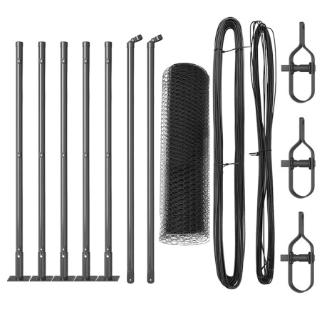 Recinzione Esagonale vidaXL Grigia 0.6x10 m Acciaio