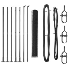 Recinto Esagonale vidaXL Grigio 1x10 m Acciaio