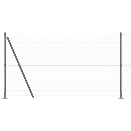Recinzione Esagonale vidaXL Grigio 1,2x10 m Acciaio