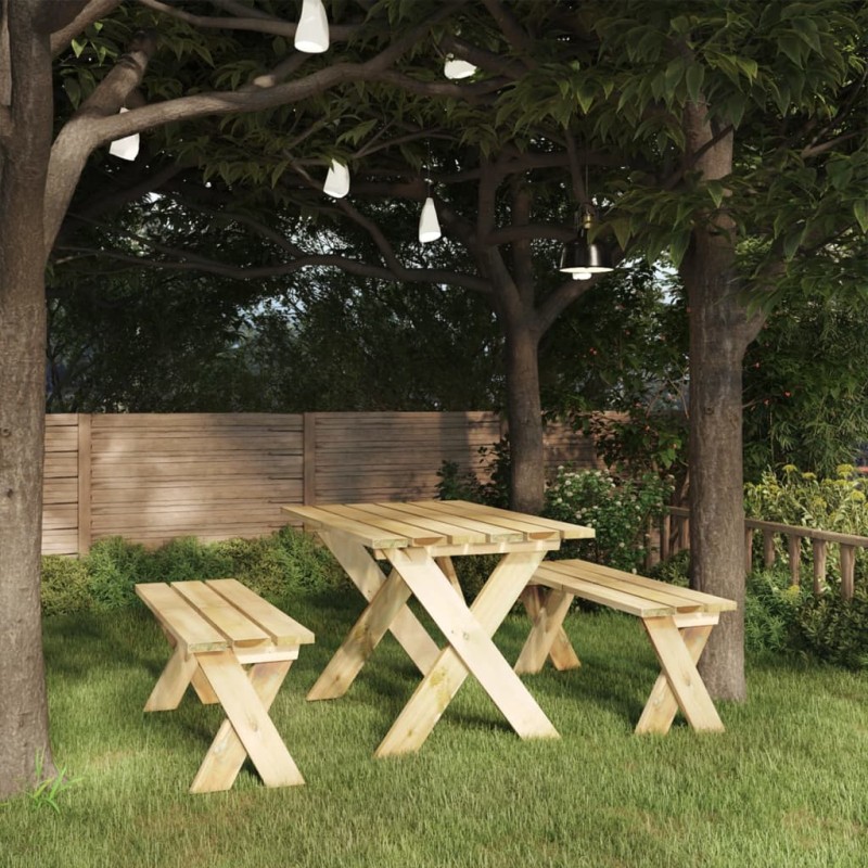Tavolo da Giardino 110x73x70 cm in Legno di Pino Impregnato Tavolo da Giardino 110x73x70 cm in Legno di Pino Impregnato