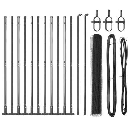 vidaXL Set di Recinzione Grigio 25 x 1 m (mesh da 13 mm)