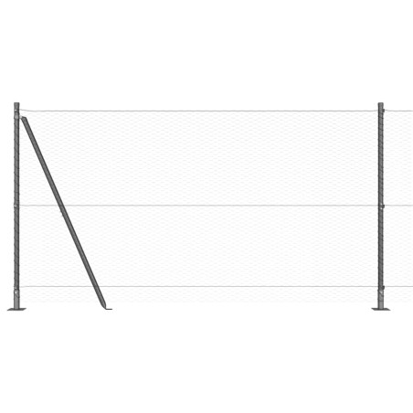 vidaXL Set di Recinzione Grigio 25 x 1.2 m