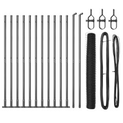 vidaXL Set di Recinzione Grigio 25 x 1.2 m Acciaio