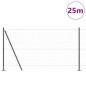 vidaXL Set di Recinzione Grigio 25 x 1.2 m Acciaio vidaXL Set di Recinzione Grigio 25 x 1.2 m Acciaio