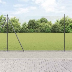 Recinzione Esagonale Grigia vidaXL 1.4x25 m Acciaio