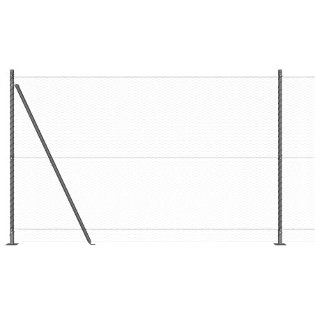 vidaXL Set di Recinzione Grigio 25 x 1,5 m Metallo