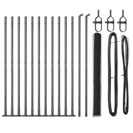Recinzione Esagonale vidaXL Grigia 1.6x25 m Acciaio