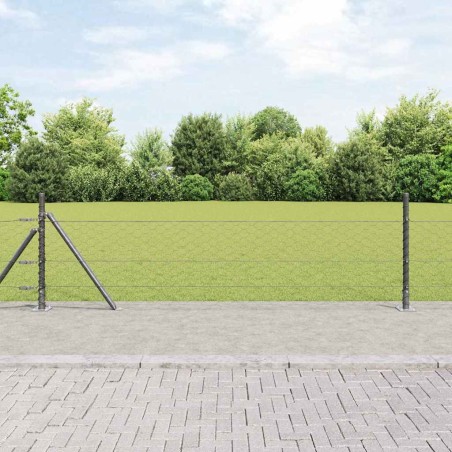 Recinzione Esagonale vidaXL Grigia 0.4x50 m Acciaio